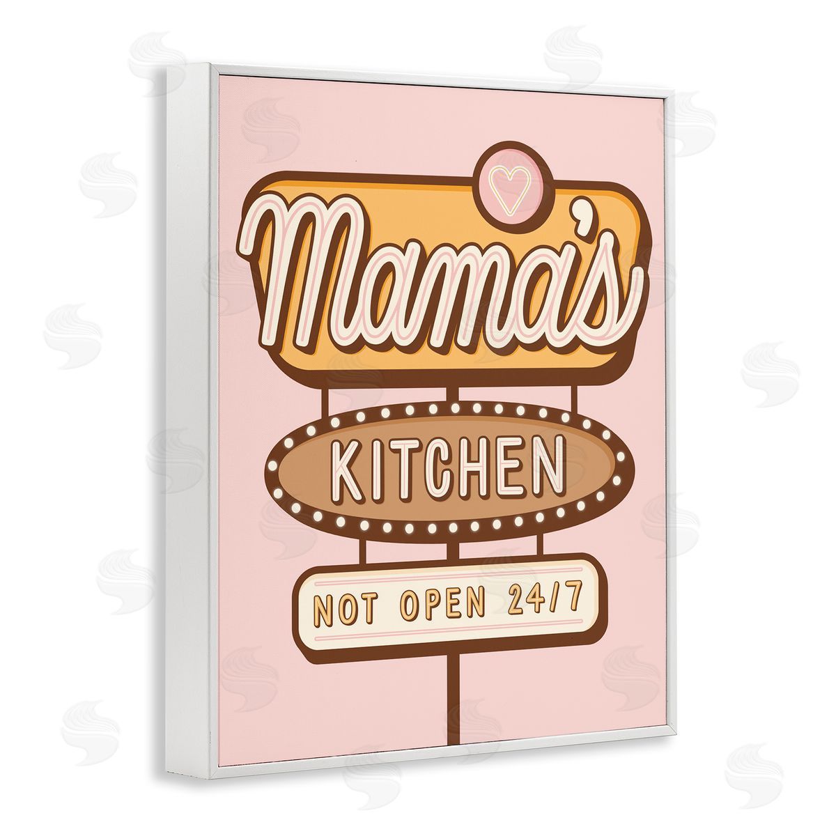 Jalynn Heerdt Retro Mama's Kitchen White Framed Giclee Wall Art Print