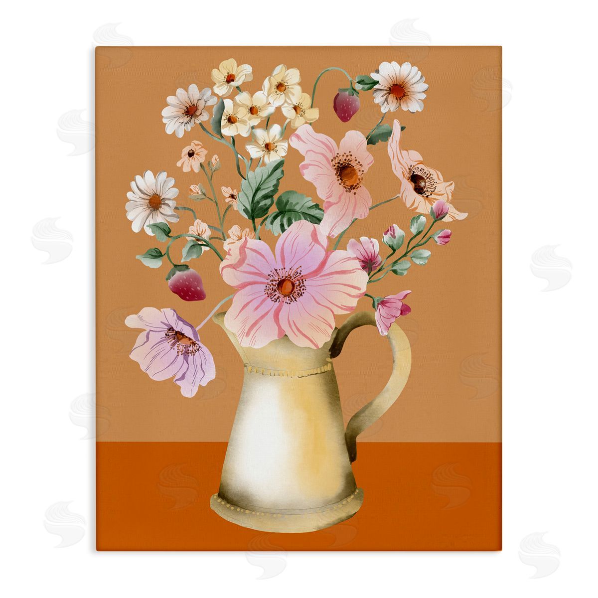 Kate Eldridge Garden Florals in Jug Canvas Wall Art Print