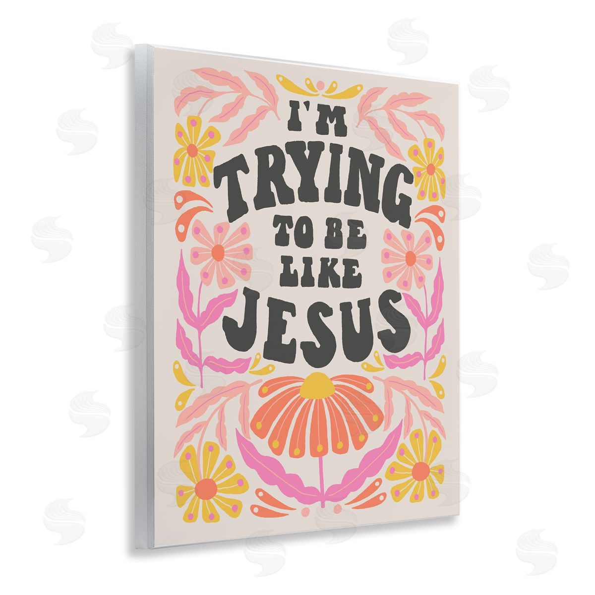 Muffin Grayson Trying To Be Like Jesus Wooden Wall Plaque Art Print