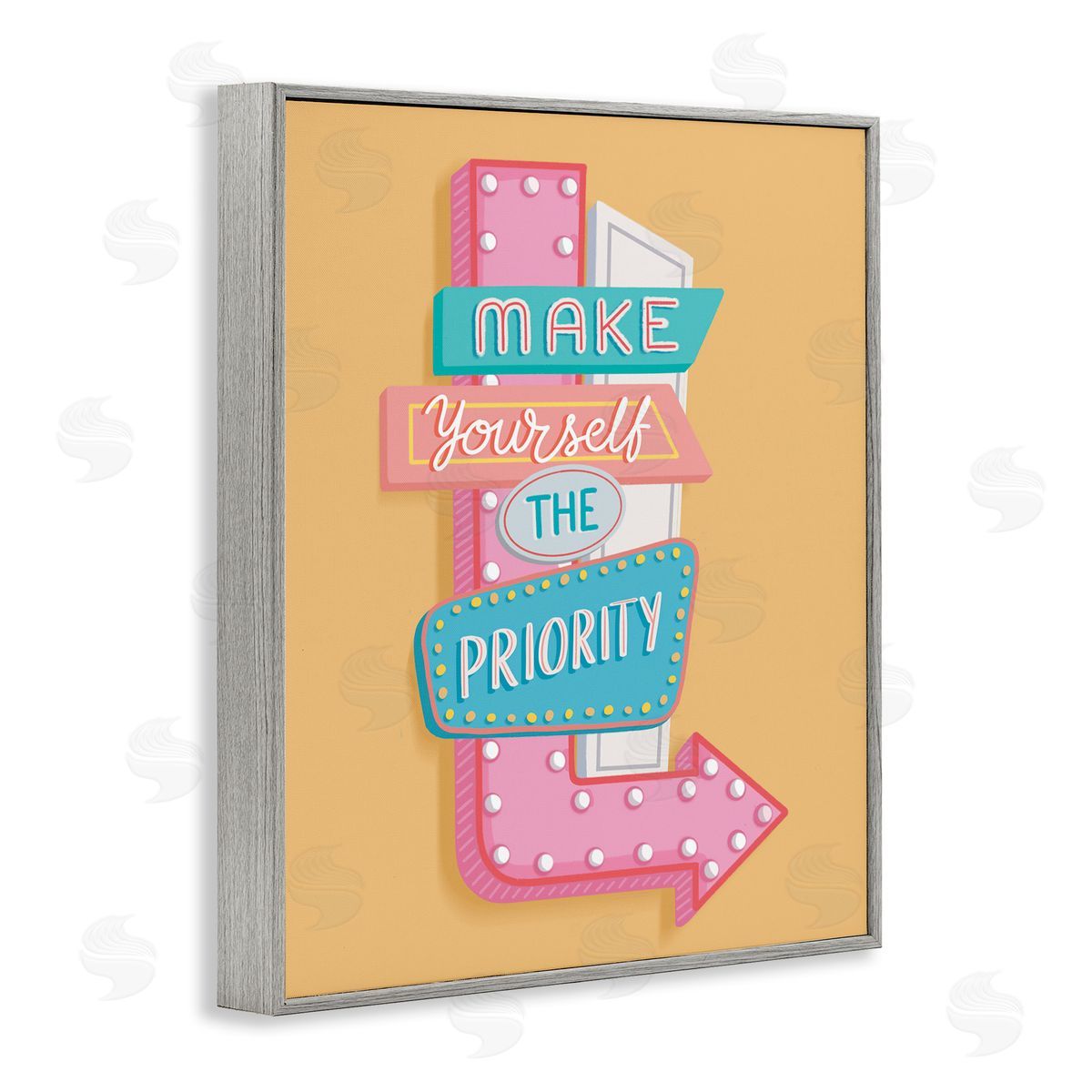 Nancy McKenzie Make Yourself The Priority Gray Framed Giclee Wall Art Print