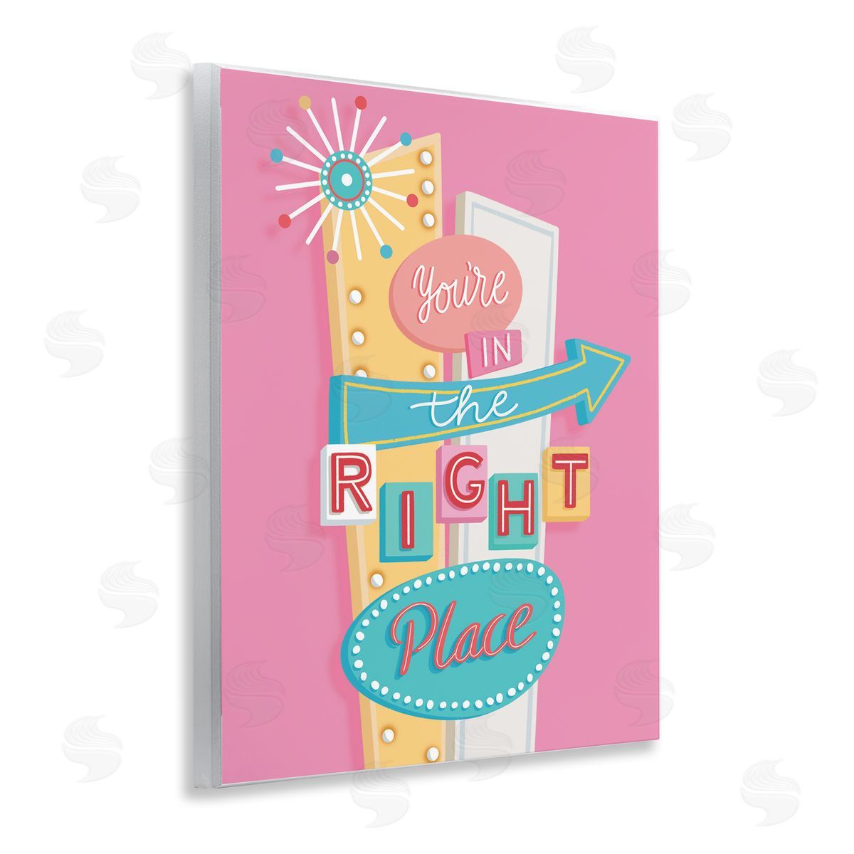 Nancy McKenzie Retro In The Right Place Wooden Wall Plaque Art Print