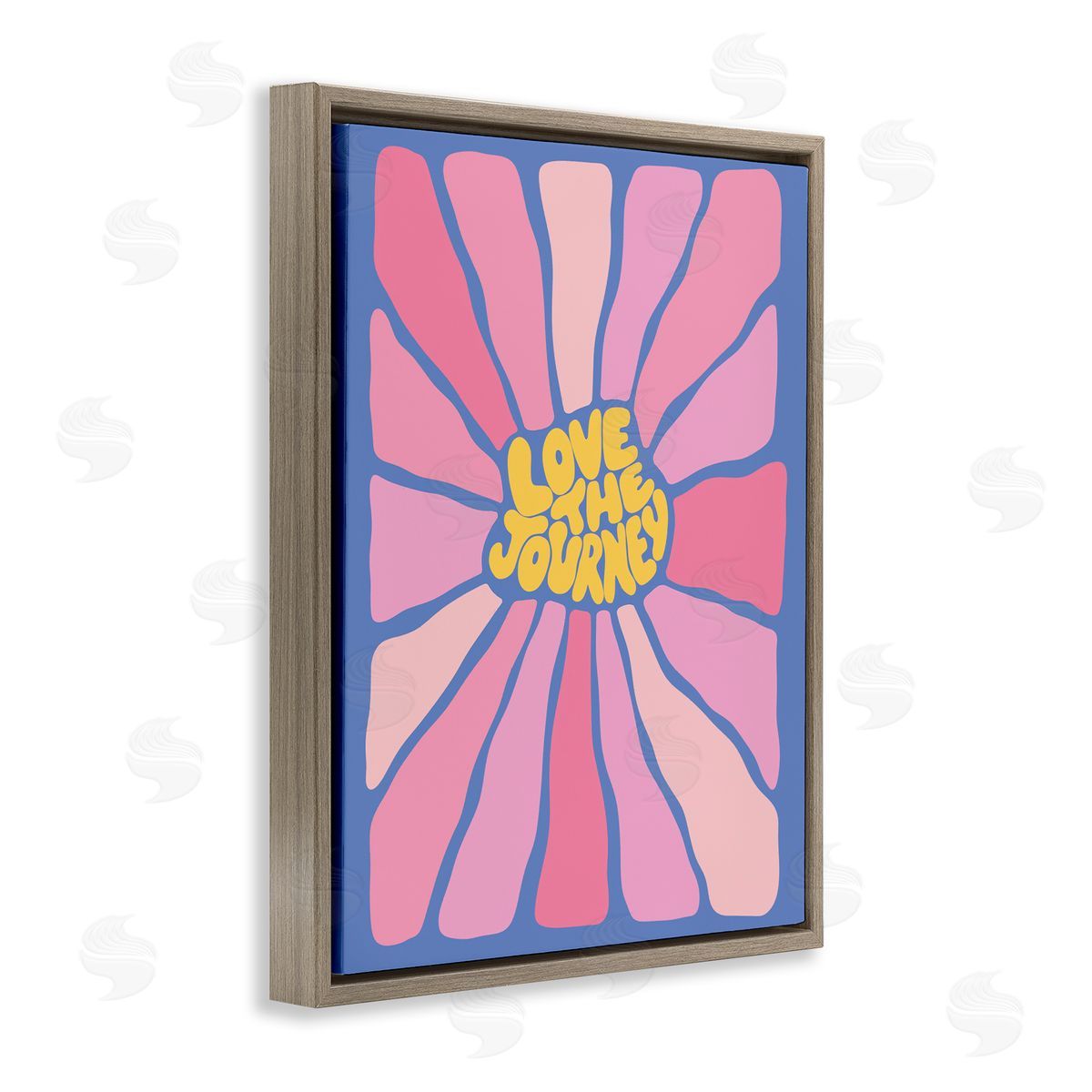 Nancy McKenzie Retro Love The Journey Brown Floating Frame Canvas Wall Art Print