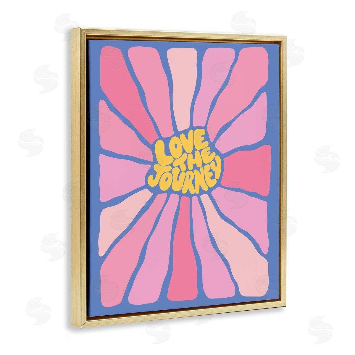 Nancy McKenzie Retro Love The Journey Gold Floating Frame Canvas Wall Art Print