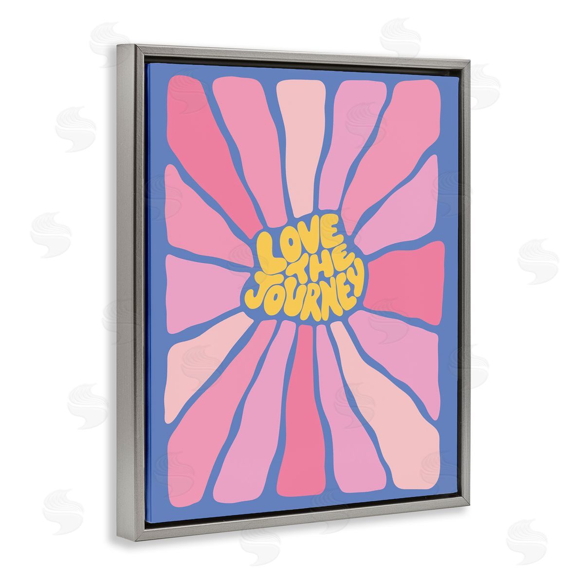 Nancy McKenzie Retro Love The Journey Gray Floating Frame Canvas Wall Art Print