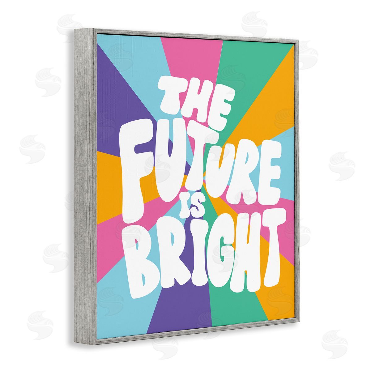 Taylor Shannon Designs Retro Future Is Bright Gray Framed Giclee Wall Art Print