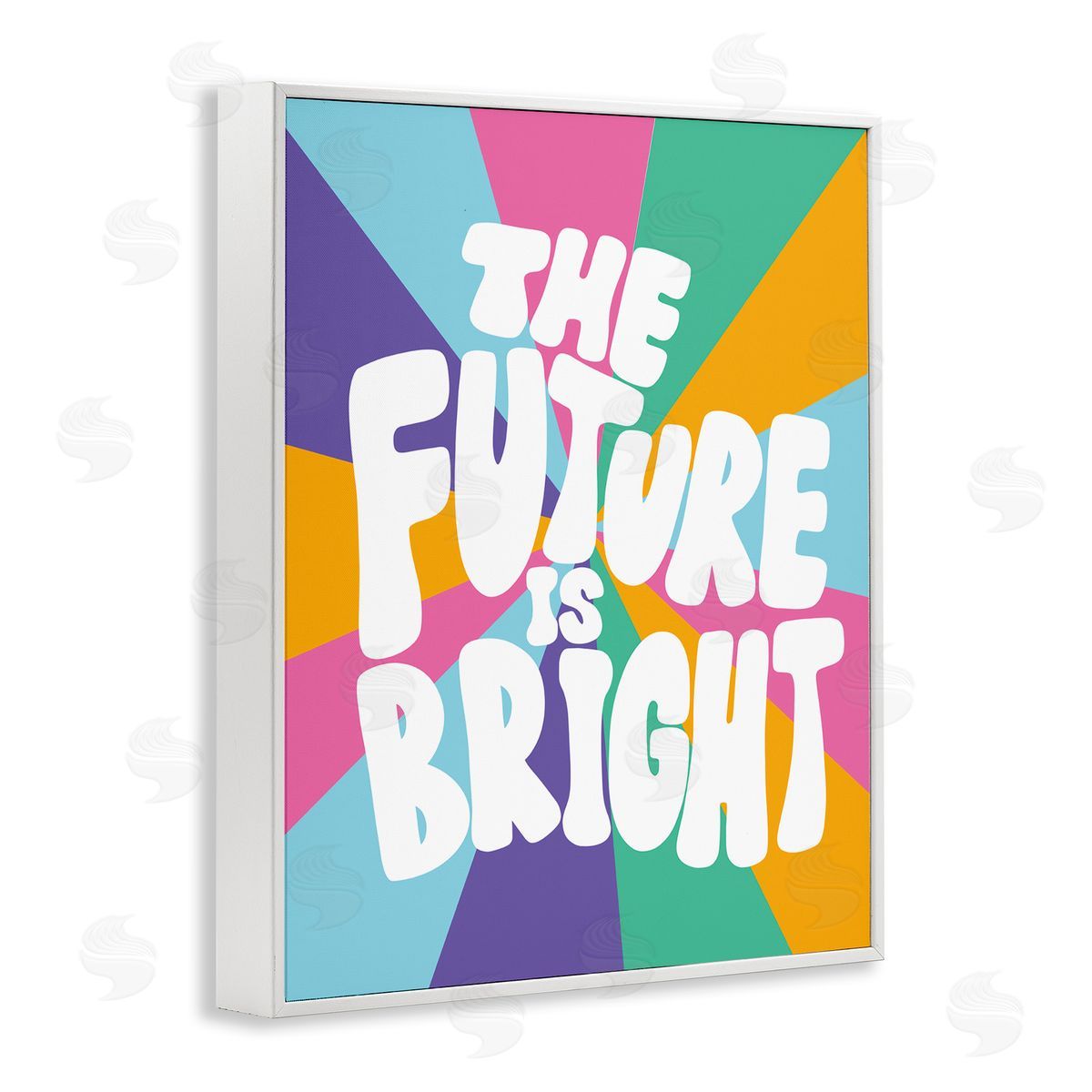Taylor Shannon Designs Retro Future Is Bright White Framed Giclee Wall Art Print