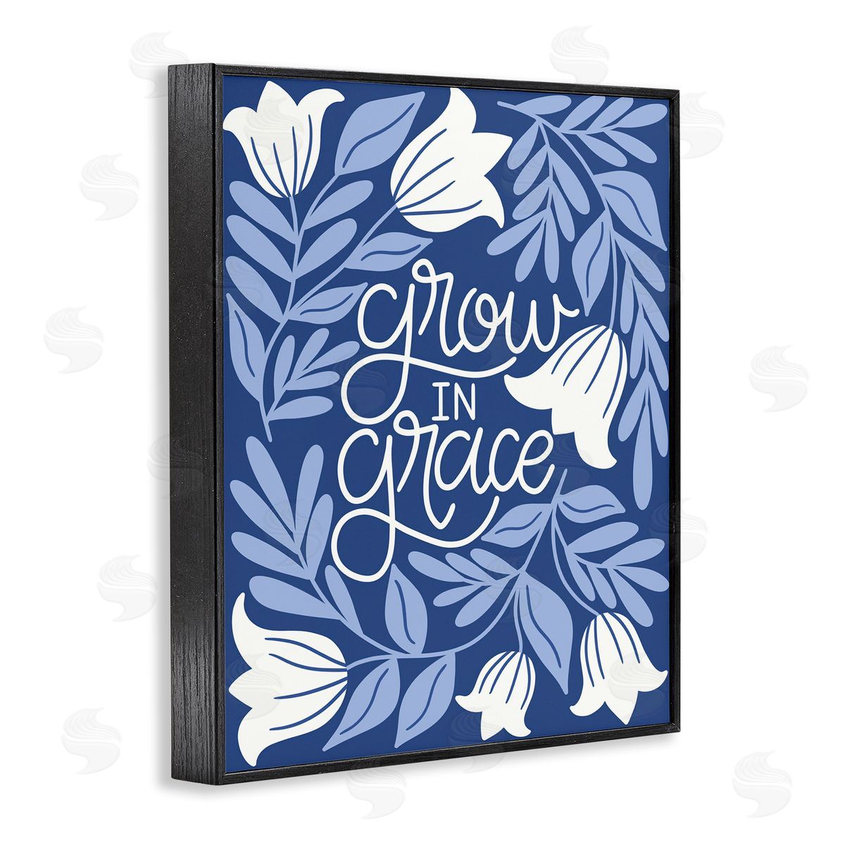 Taylor Shannon Designs Grow in Grace Florals Black Framed Giclee Wall Art Print