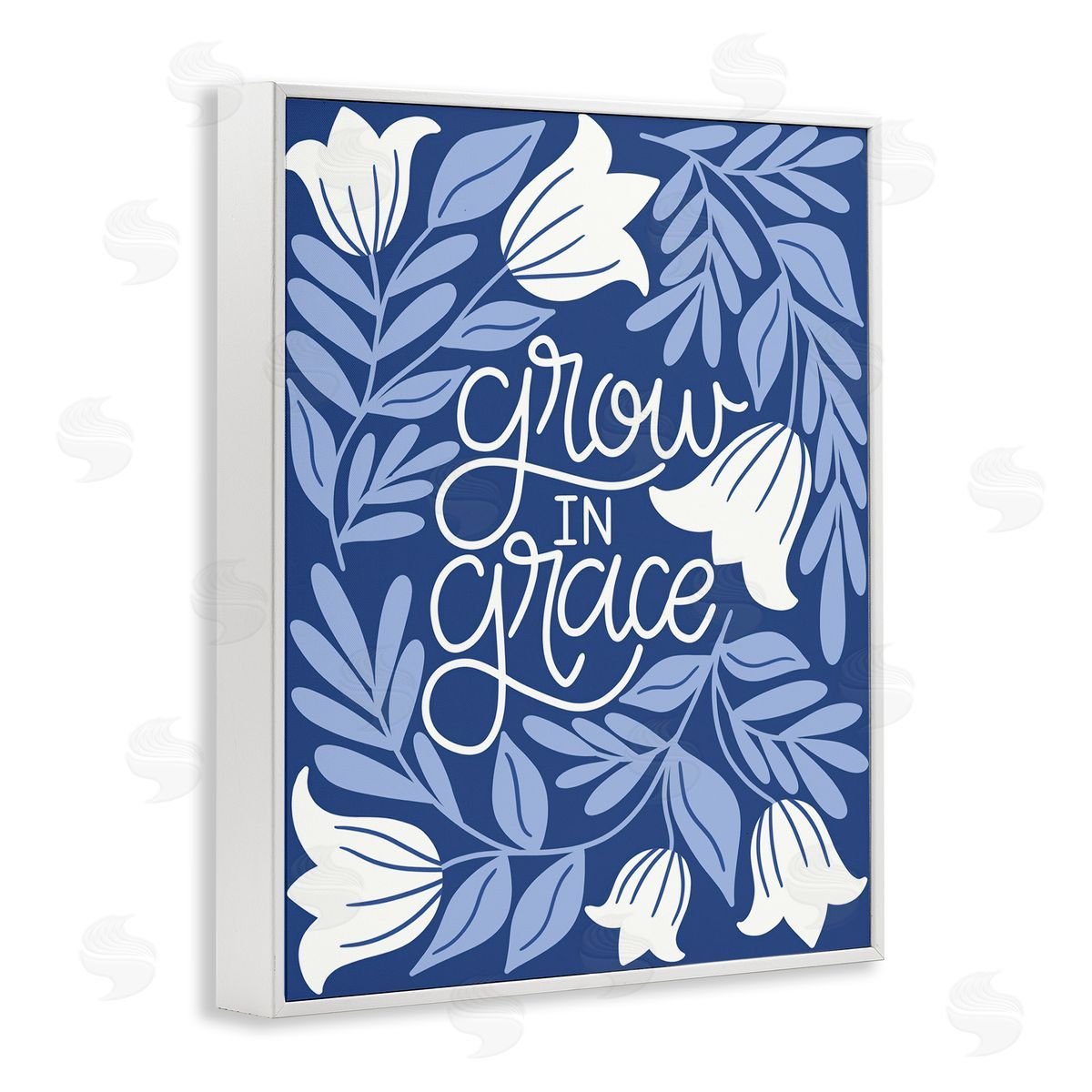 Taylor Shannon Designs Grow in Grace Florals White Framed Giclee Wall Art Print