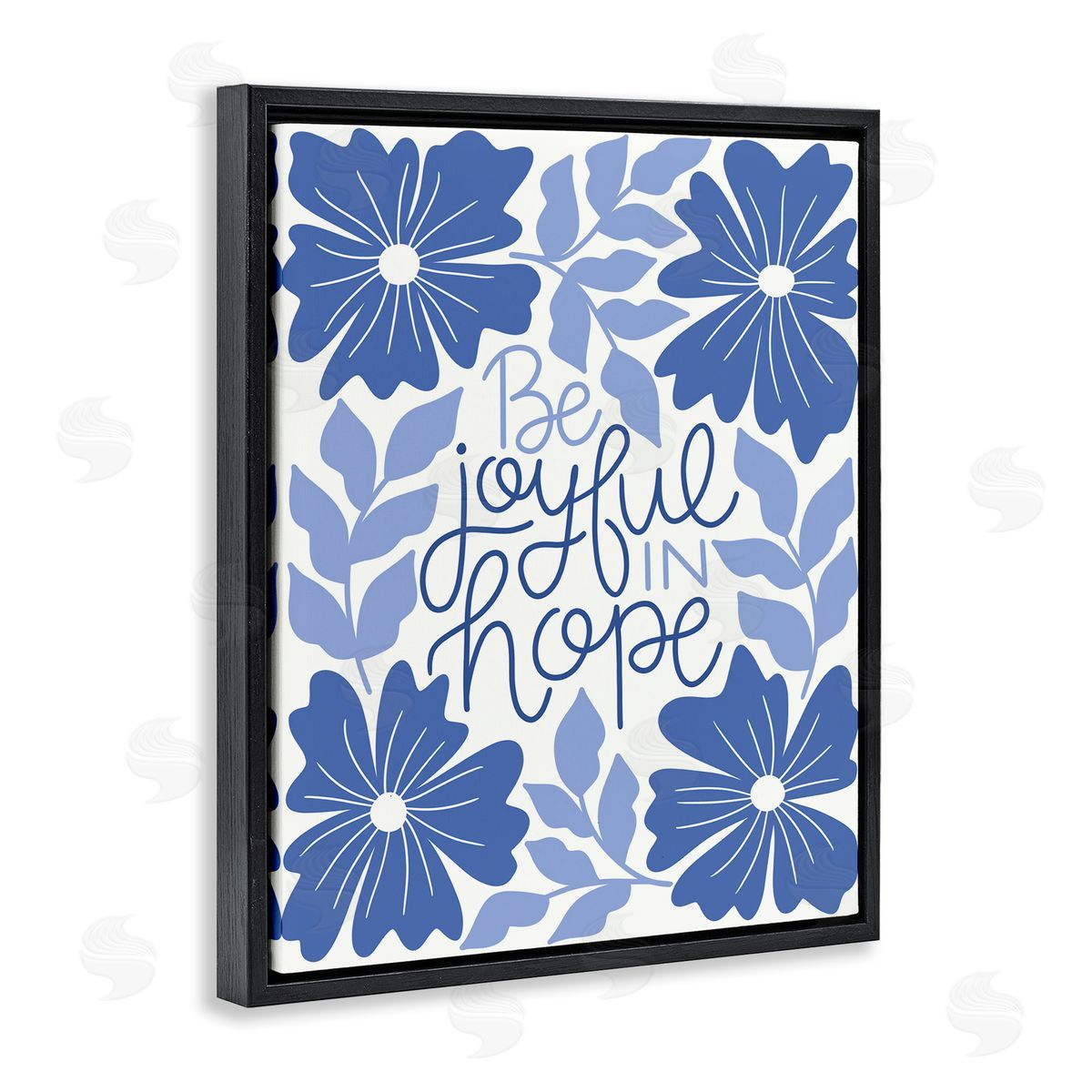 Taylor Shannon Designs Joyful in Hope Florals Black Floating Frame Canvas Wall Art Print