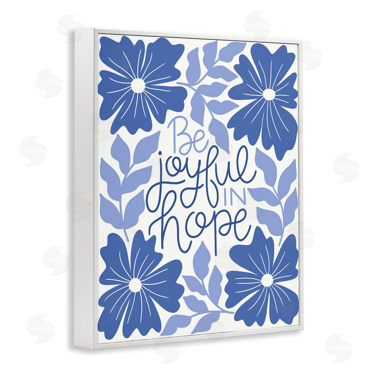 Taylor Shannon Designs Joyful in Hope Florals White Framed Giclee Wall Art Print