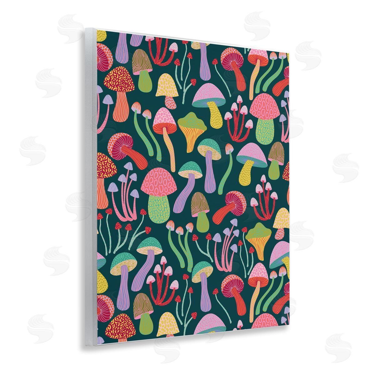 Caroline Alfreds Magical Times Mushrooms Wooden Wall Plaque Art Print