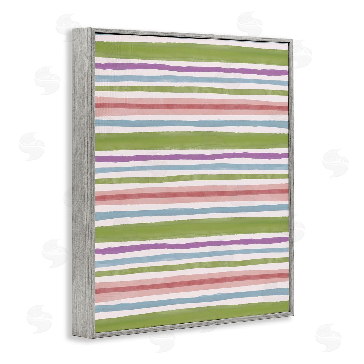 Nina Muis Surface Design Fun Stripes Pattern Gray Framed Giclee Wall Art Print