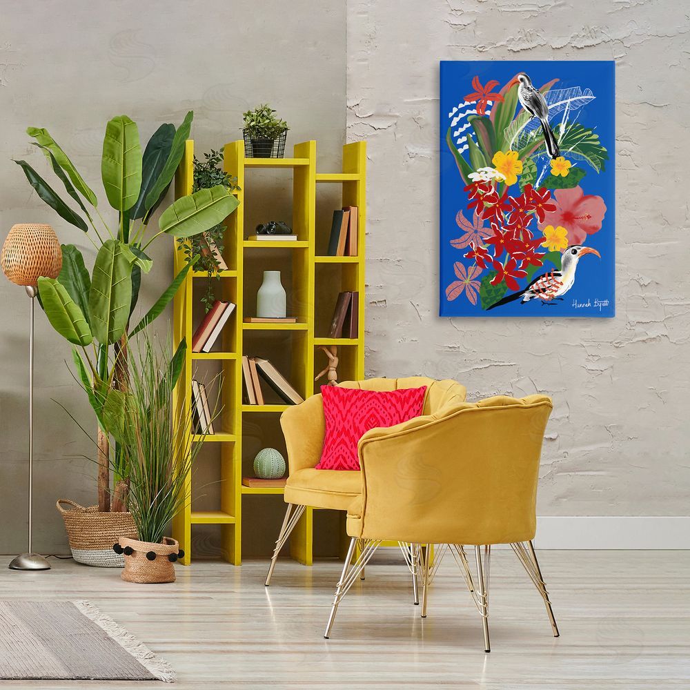 Hannah Byatt Gambia Inspired Botanicals Canvas Wall Art Print in Room
