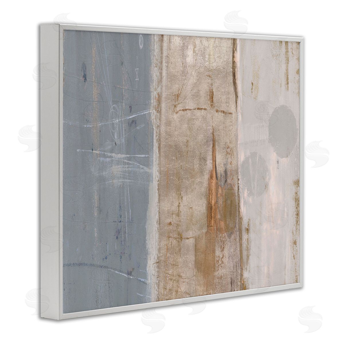 Kingsley Tunnel Vision Abstraction White Framed Giclee Wall Art Print