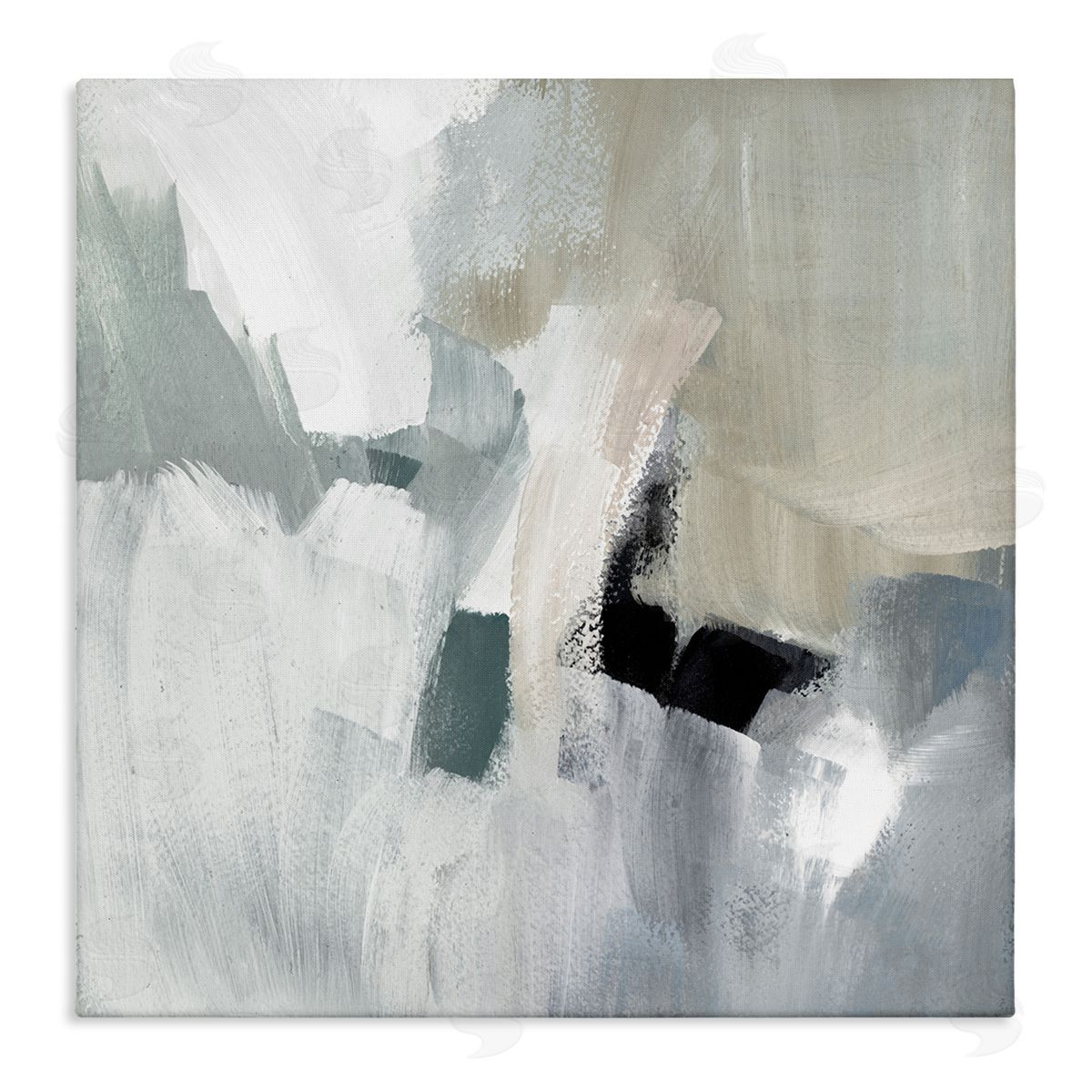 Lanie Loreth Quiet In Grays Abstract Canvas Wall Art Print