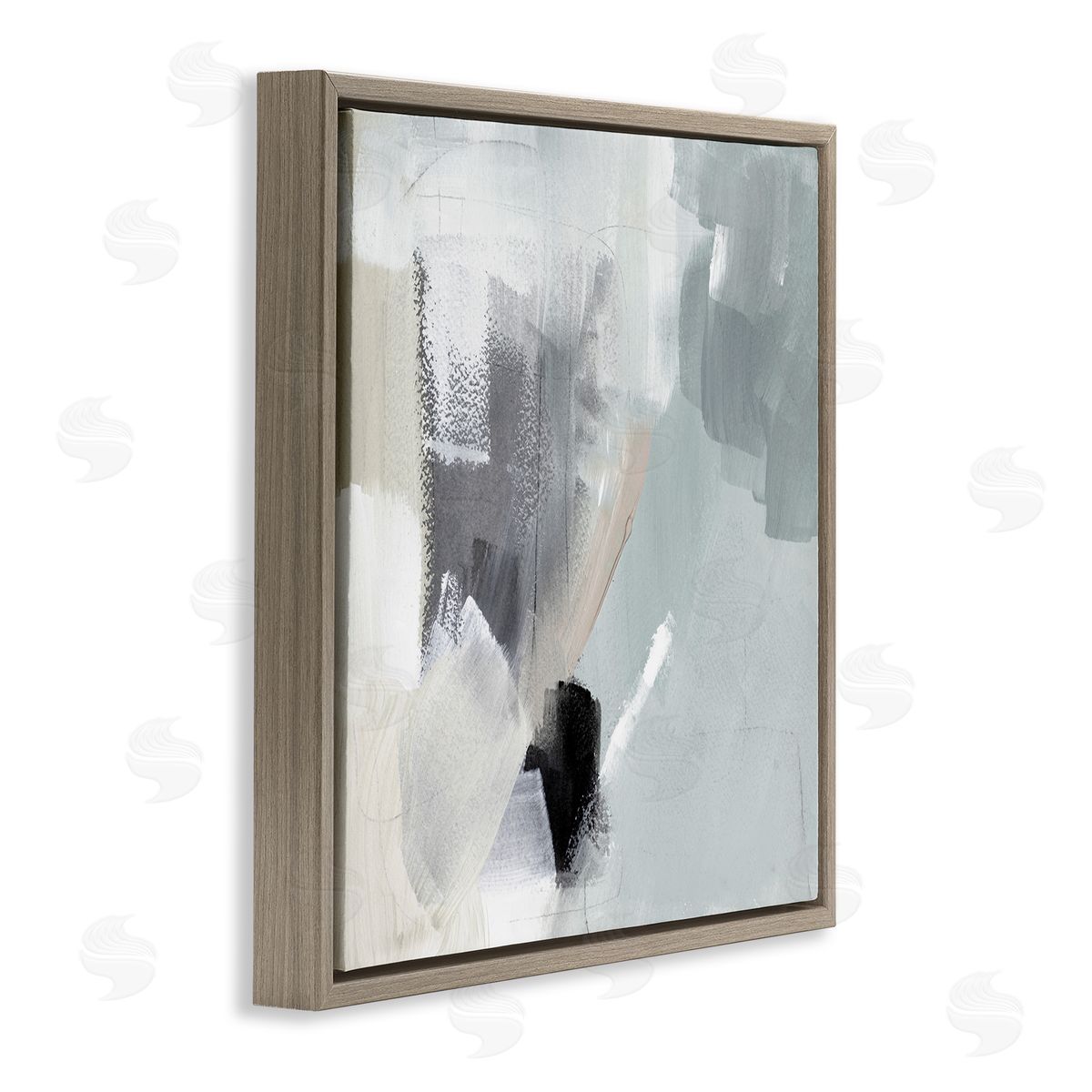 Lanie Loreth Quiet In Grays Brown Floating Frame Canvas Wall Art Print