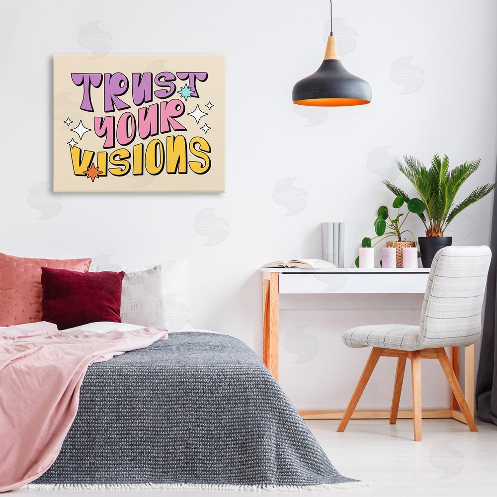 Ahmed Sameh Hussein Retro Trust Your Visions Canvas Wall Art Print in Room