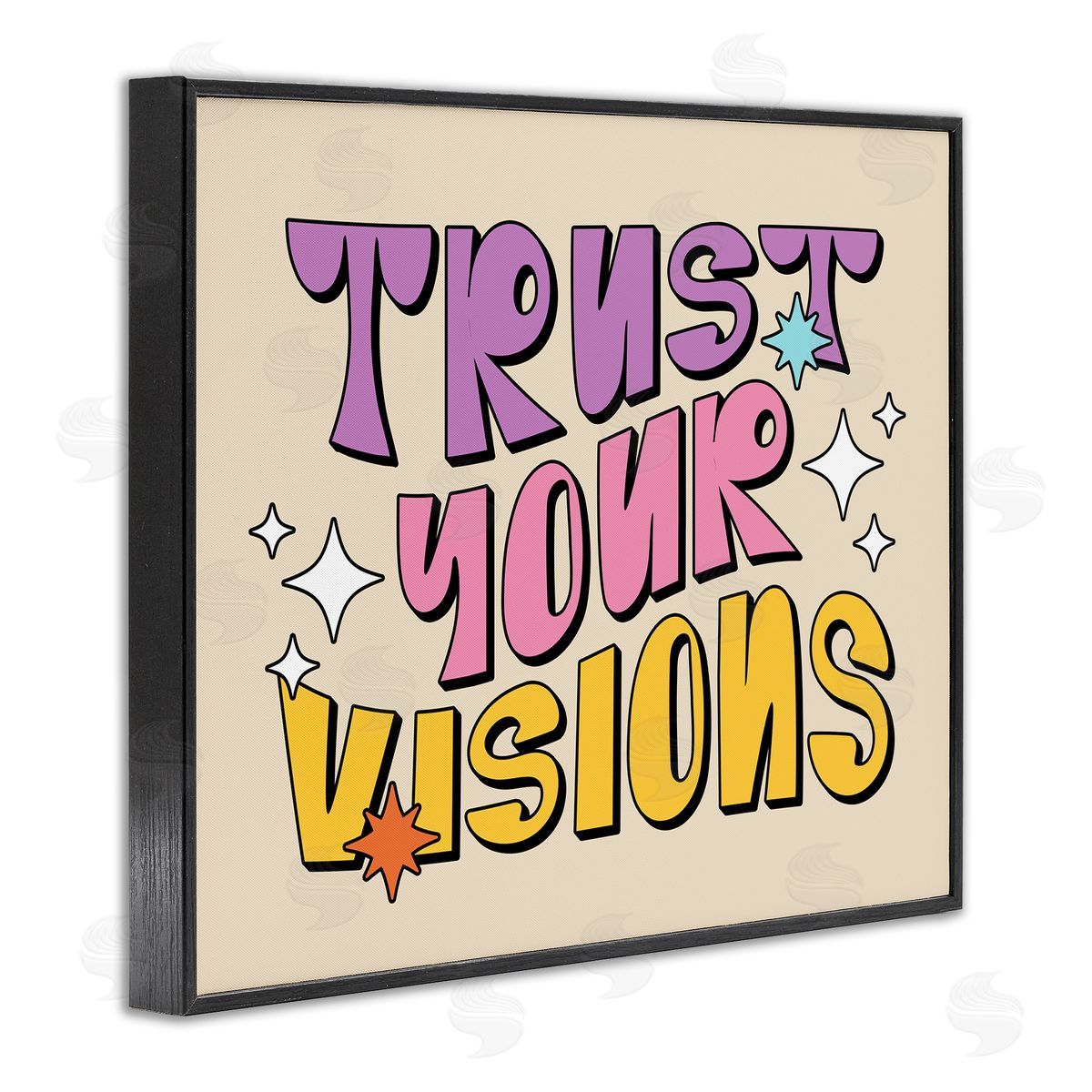 Ahmed Sameh Hussein Retro Trust Your Visions Black Framed Giclee Wall Art Print