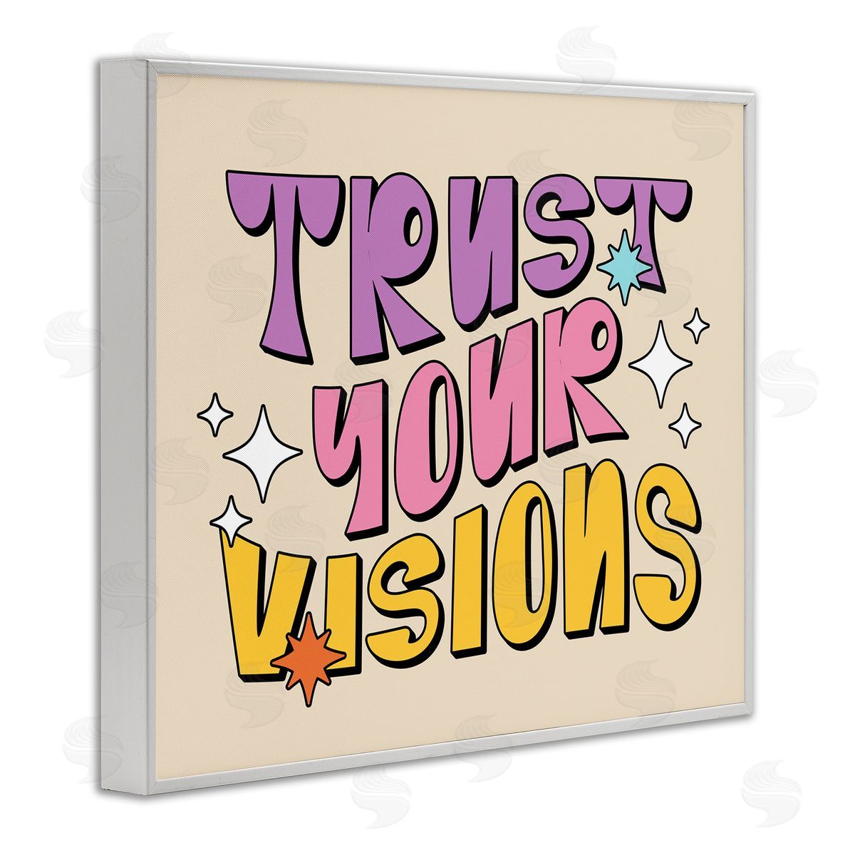 Ahmed Sameh Hussein Retro Trust Your Visions White Framed Giclee Wall Art Print