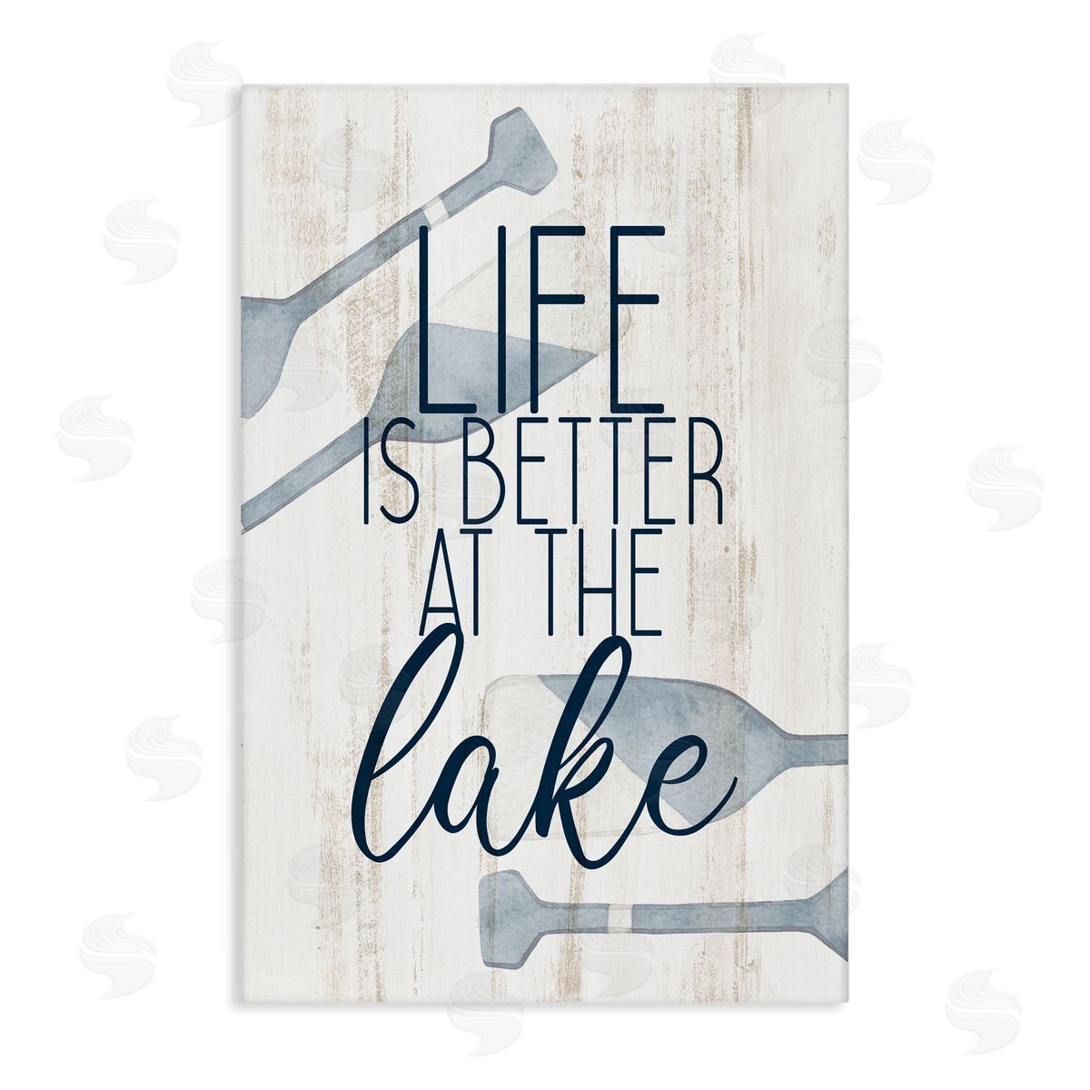 Kim Allen Better at Lake with Oars Canvas Wall Art Print