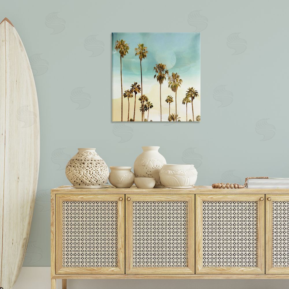 Devon Davis Palm Tree Beach Sky Canvas Wall Art Print in Room