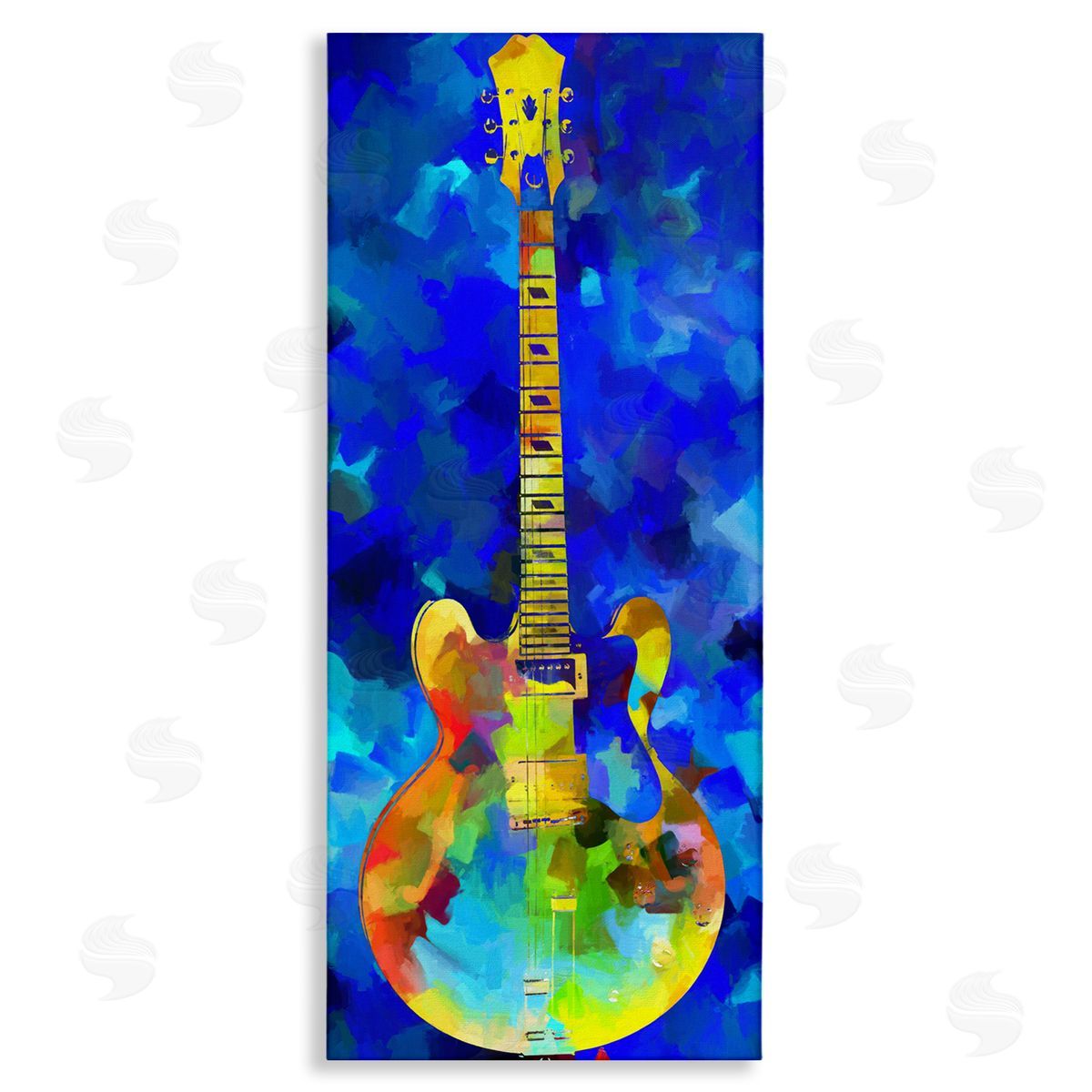 Dan Sproul Abstract Guitar on Blue