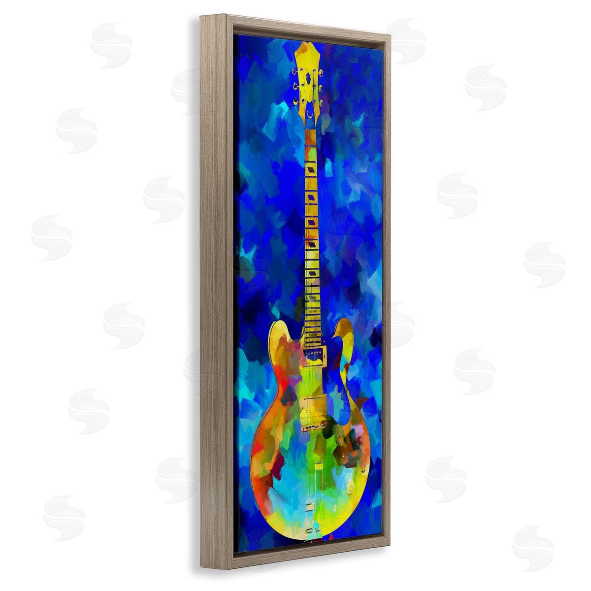 Dan Sproul Abstract Guitar on Blue