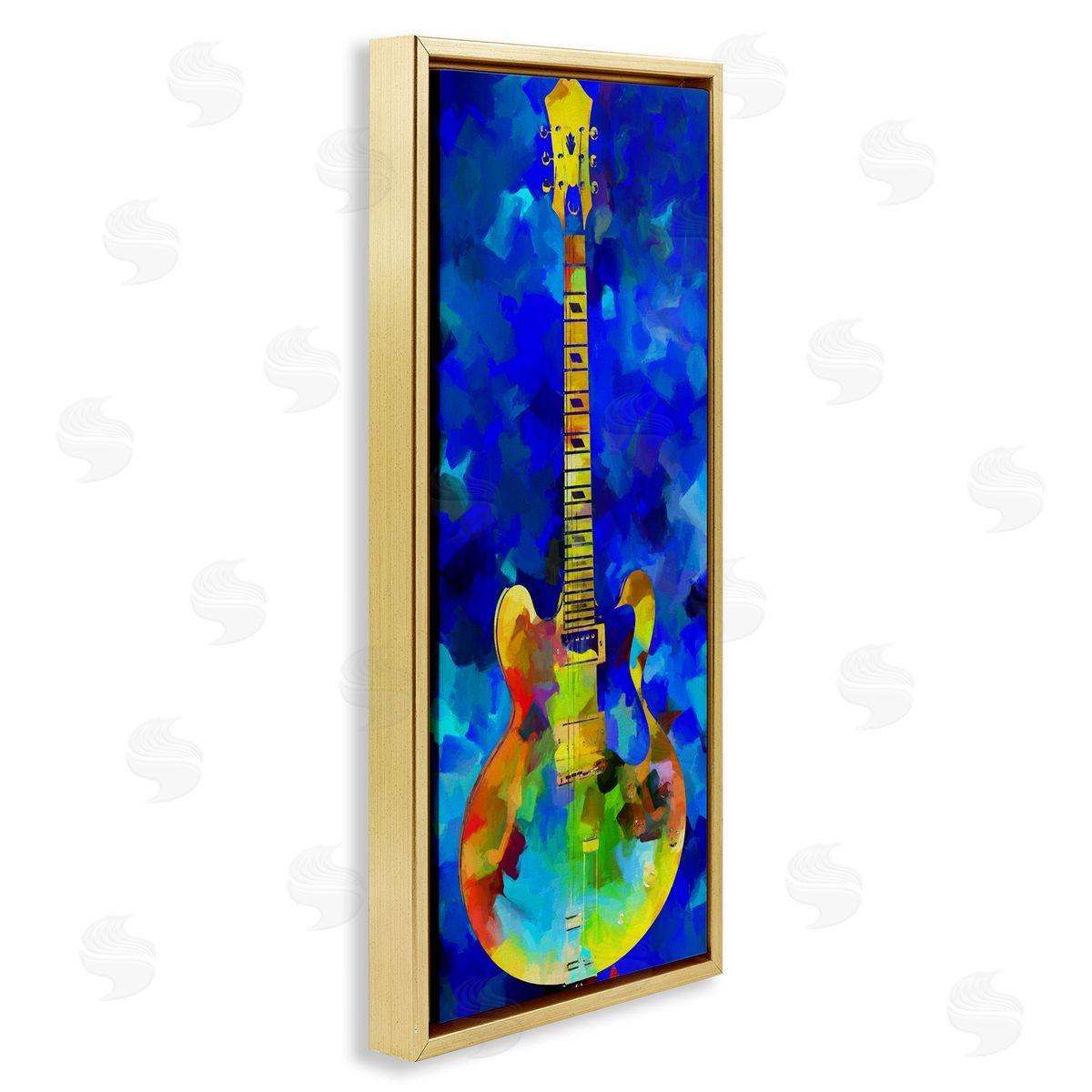 Dan Sproul Abstract Guitar on Blue