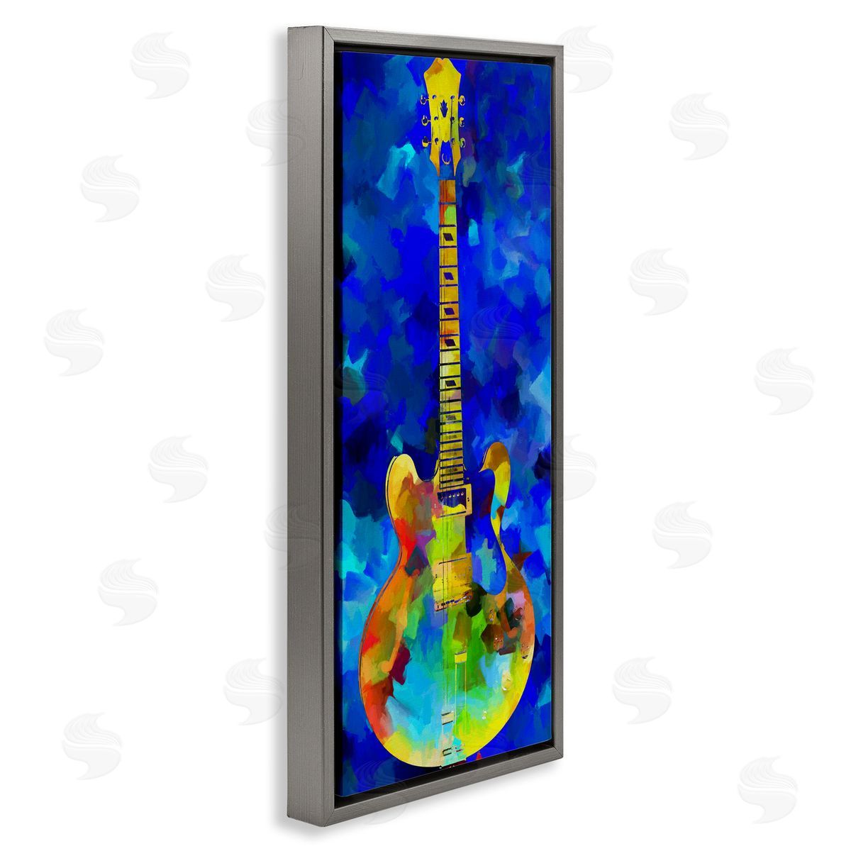 Dan Sproul Abstract Guitar on Blue