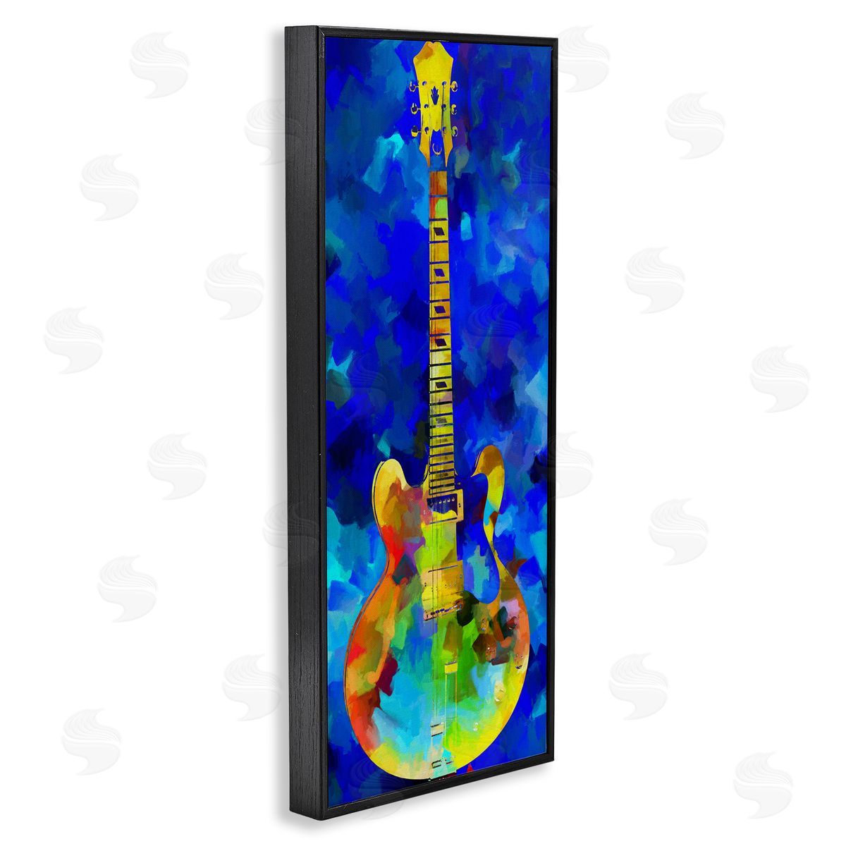 Dan Sproul Abstract Guitar on Blue