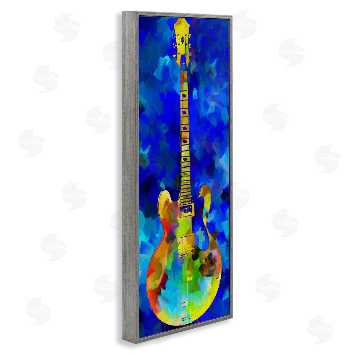 Dan Sproul Abstract Guitar on Blue
