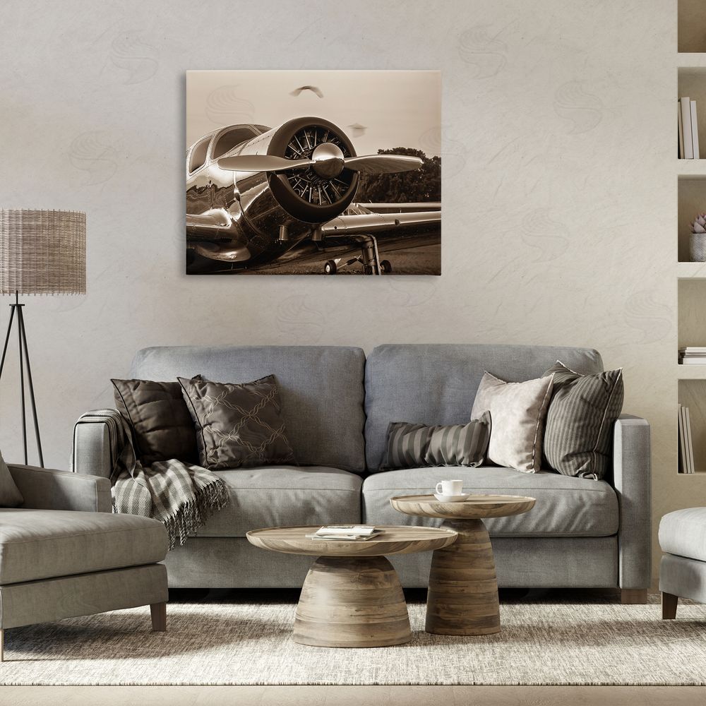 John Slemp Vintage Propeller View Canvas Wall Art Print in Room