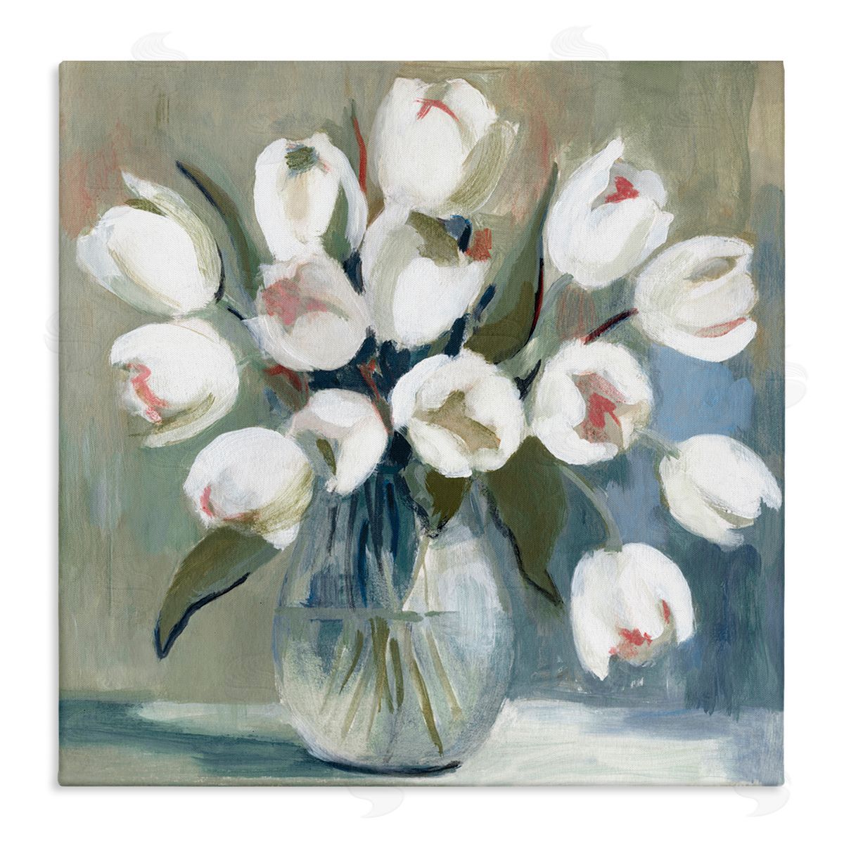 Charity Henderson White Tulip Vase Canvas Wall Art Print