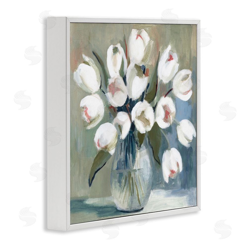Charity Henderson White Tulip Vase White Framed Giclee Wall Art Print