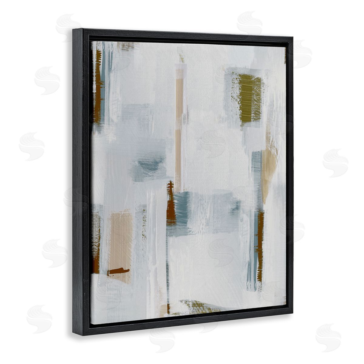 Susan Jill Abstract with Subtle Forms Black Floating Frame Canvas Wall Art Print