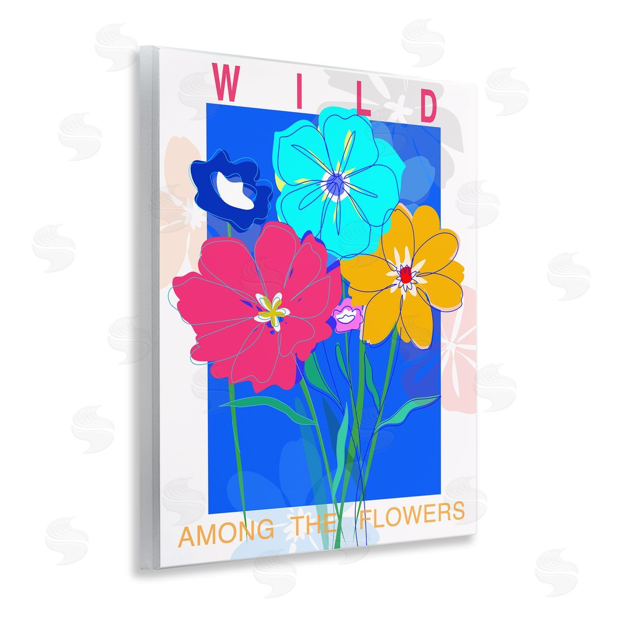 CAD Designs Wild Among The Flowers Wooden Wall Plaque Art Print
