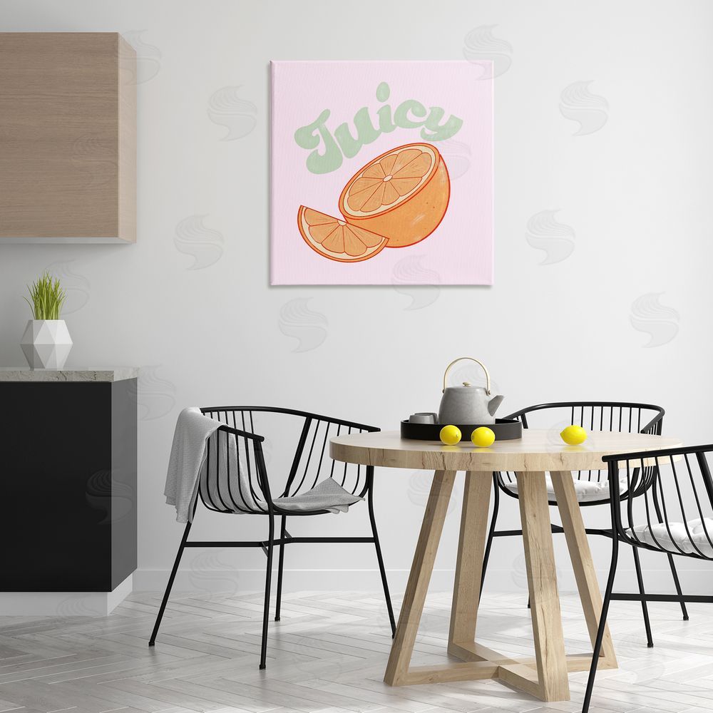 Ashley Singleton Juicy Citrus Slice Canvas Wall Art Print in Room