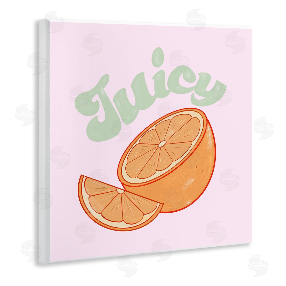 Ashley Singleton Juicy Citrus Slice Wooden Wall Plaque Art Print