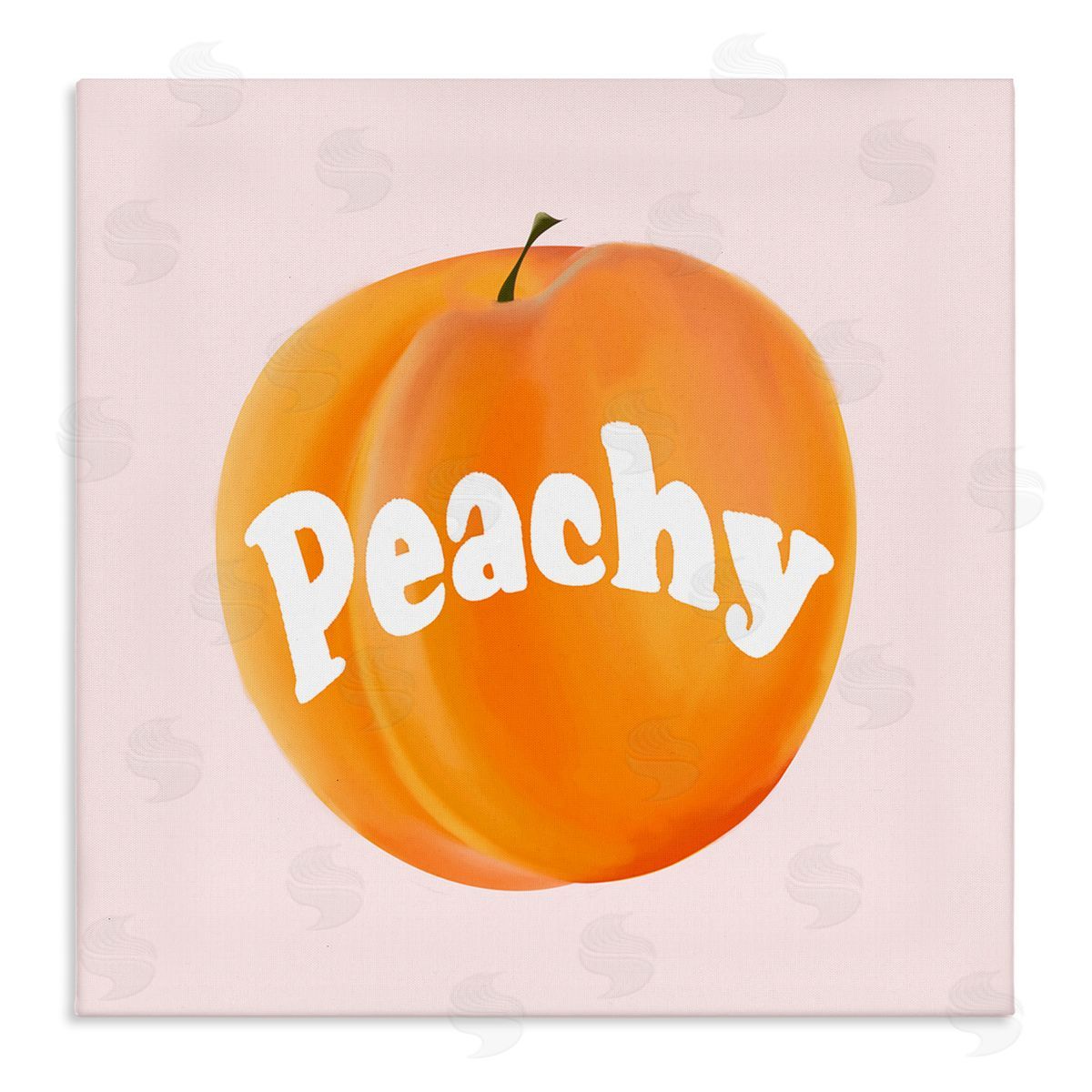 Ashley Singleton Peachy Fruit Typography Canvas Wall Art Print