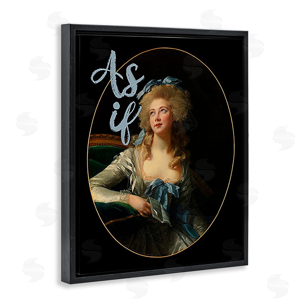 Ashley Singleton As If Classical Portrait Black Floating Frame Canvas Wall Art Print