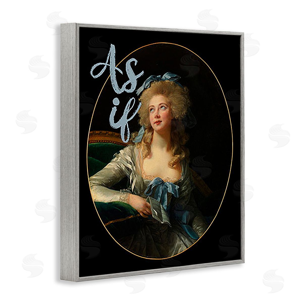 Ashley Singleton As If Classical Portrait Gray Framed Giclee Wall Art Print