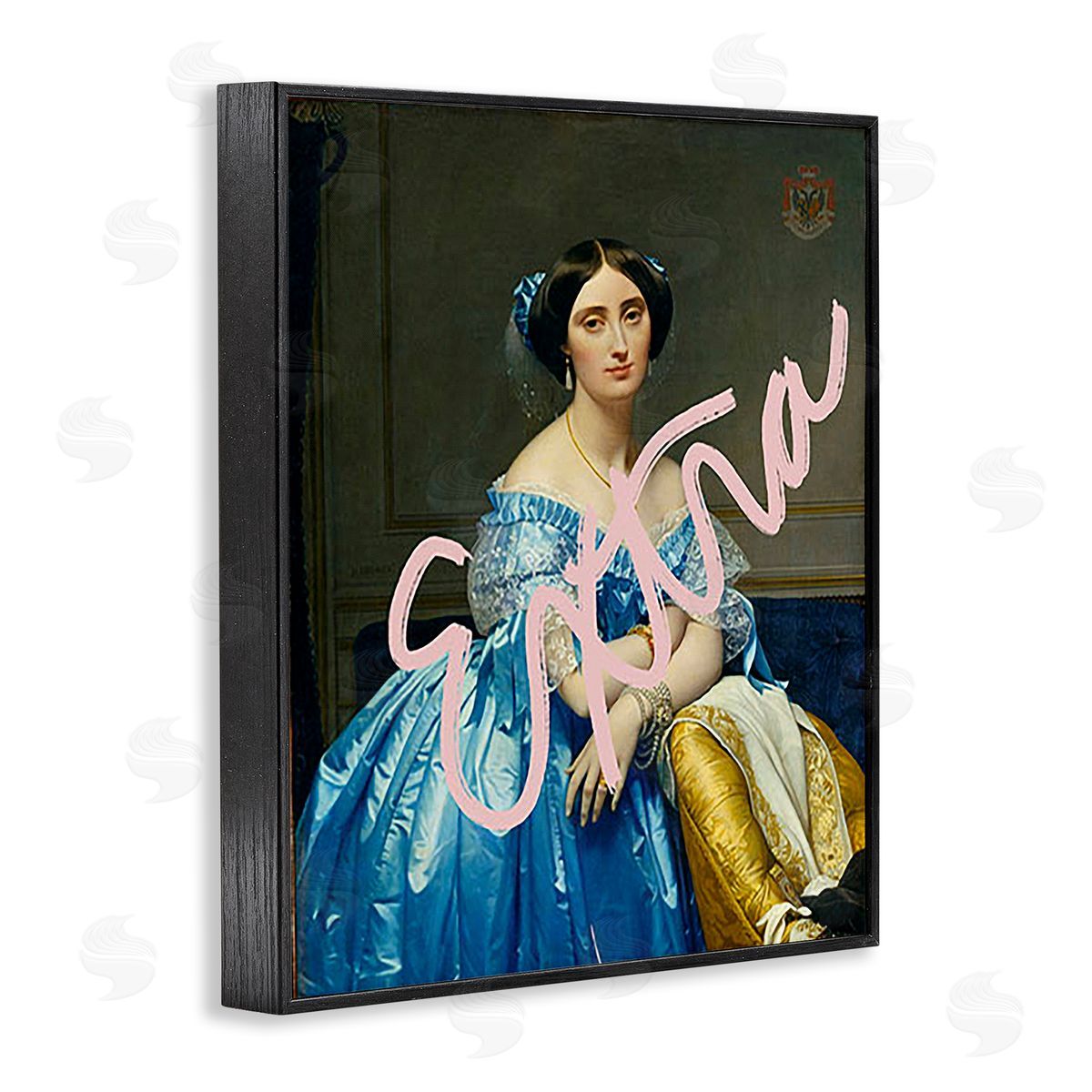 Ashley Singleton Extra Classical Portrait Black Framed Giclee Wall Art Print