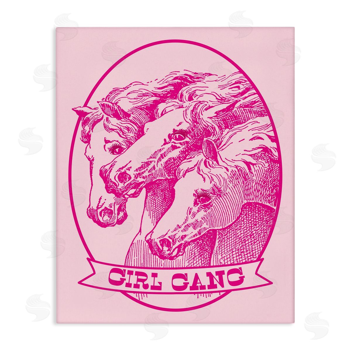 Stupell Studio Girl Gang Horses Canvas Wall Art Print