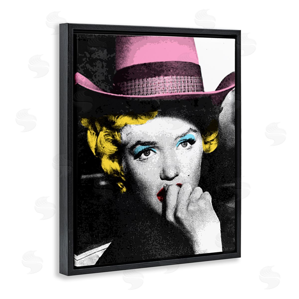 Stupell Studio Vintage Pop Culture Icon Black Floating Frame Canvas Wall Art Print