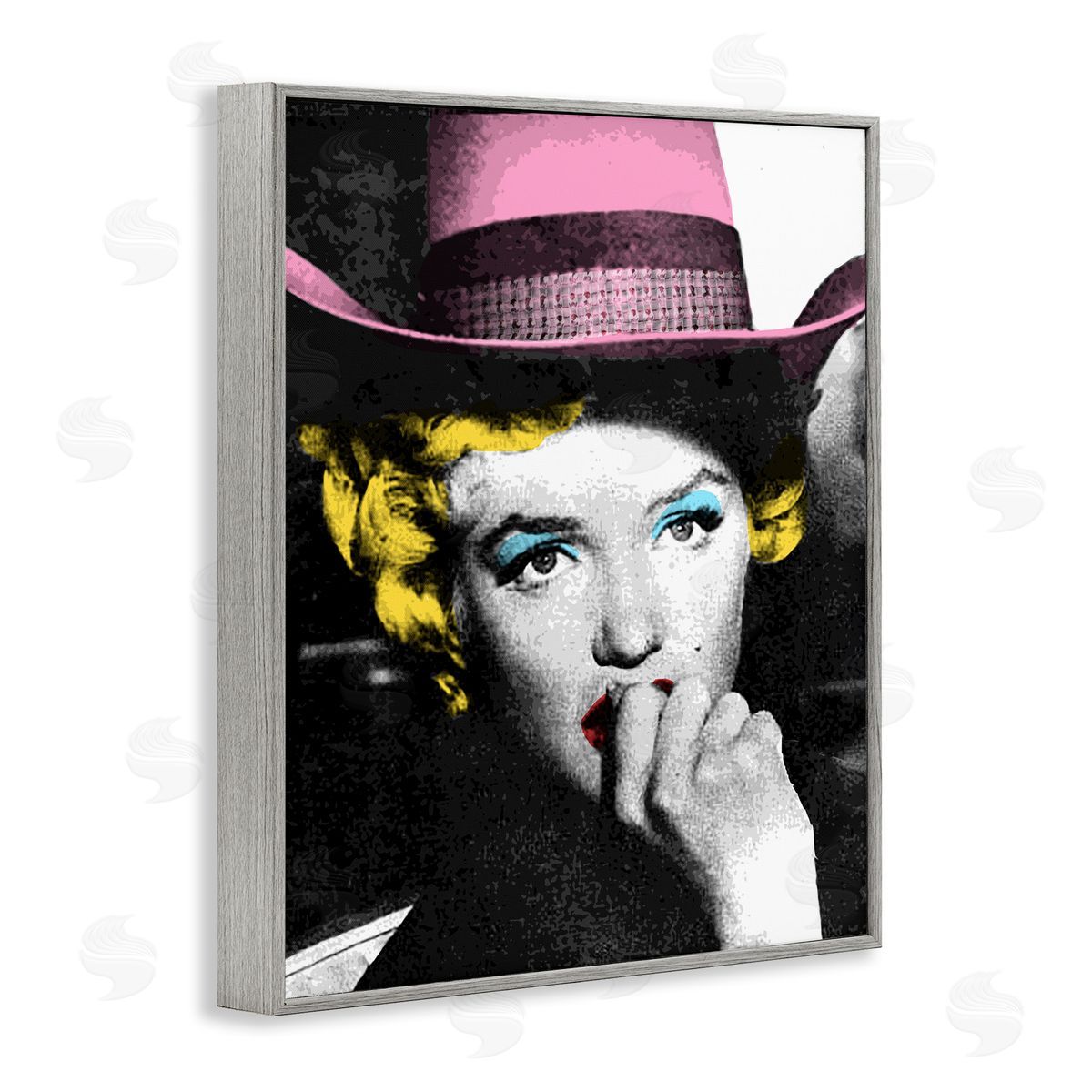 Stupell Studio Vintage Pop Culture Icon Gray Framed Giclee Wall Art Print