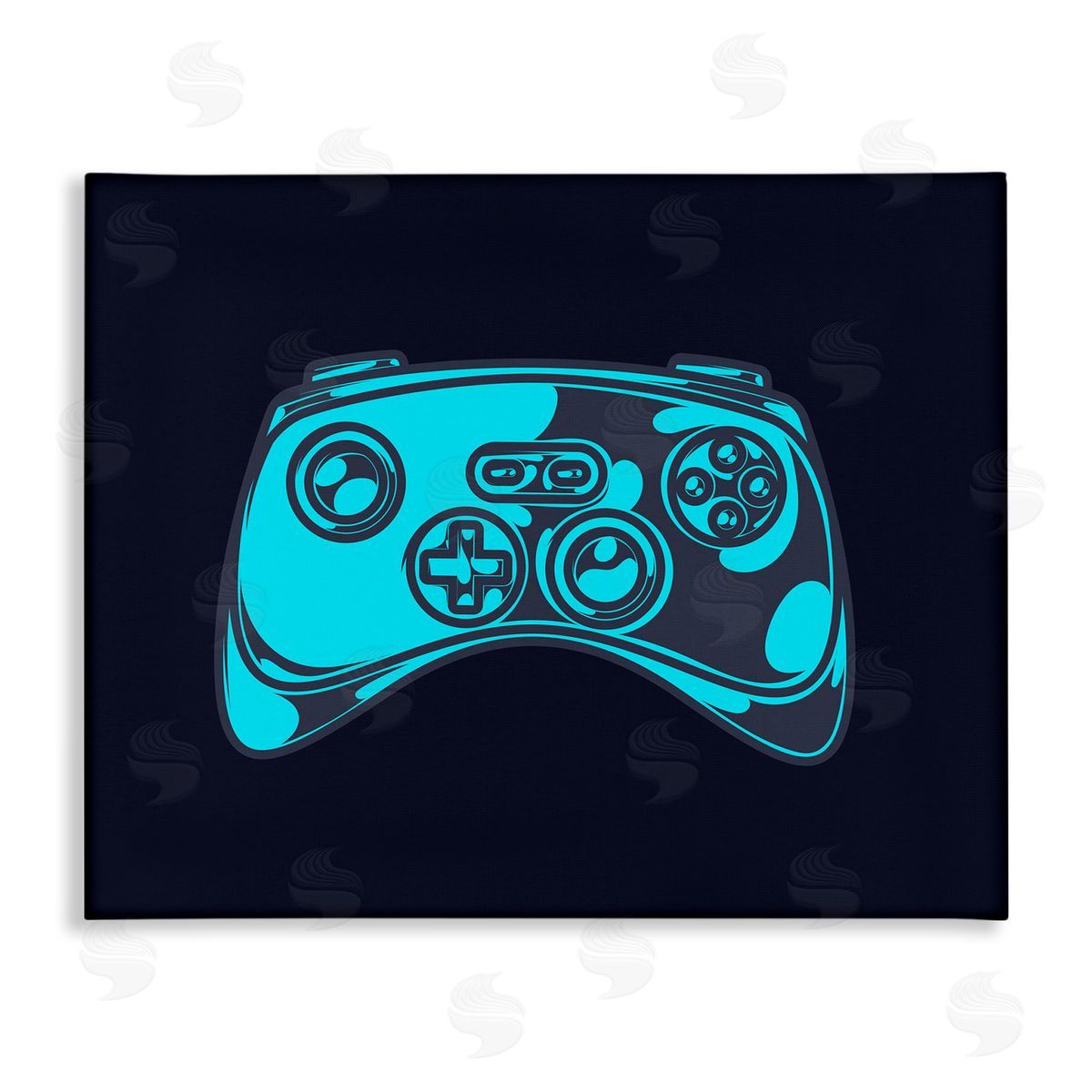 Stupell Studio Gaming Controller on Black Canvas Wall Art Print