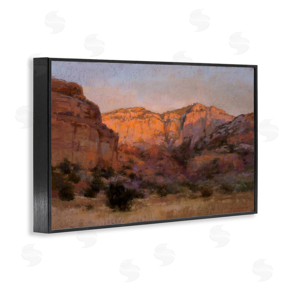Christine Debrosky Canyon Cliffs Landscape Black Framed Giclee Wall Art Print