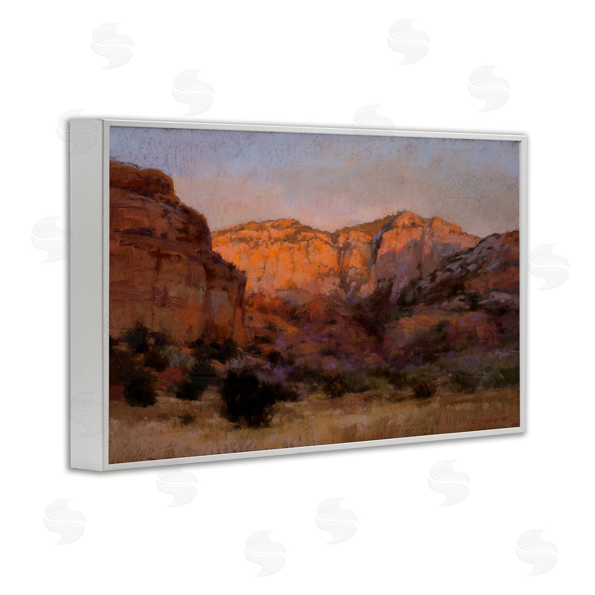 Christine Debrosky Canyon Cliffs Landscape White Framed Giclee Wall Art Print