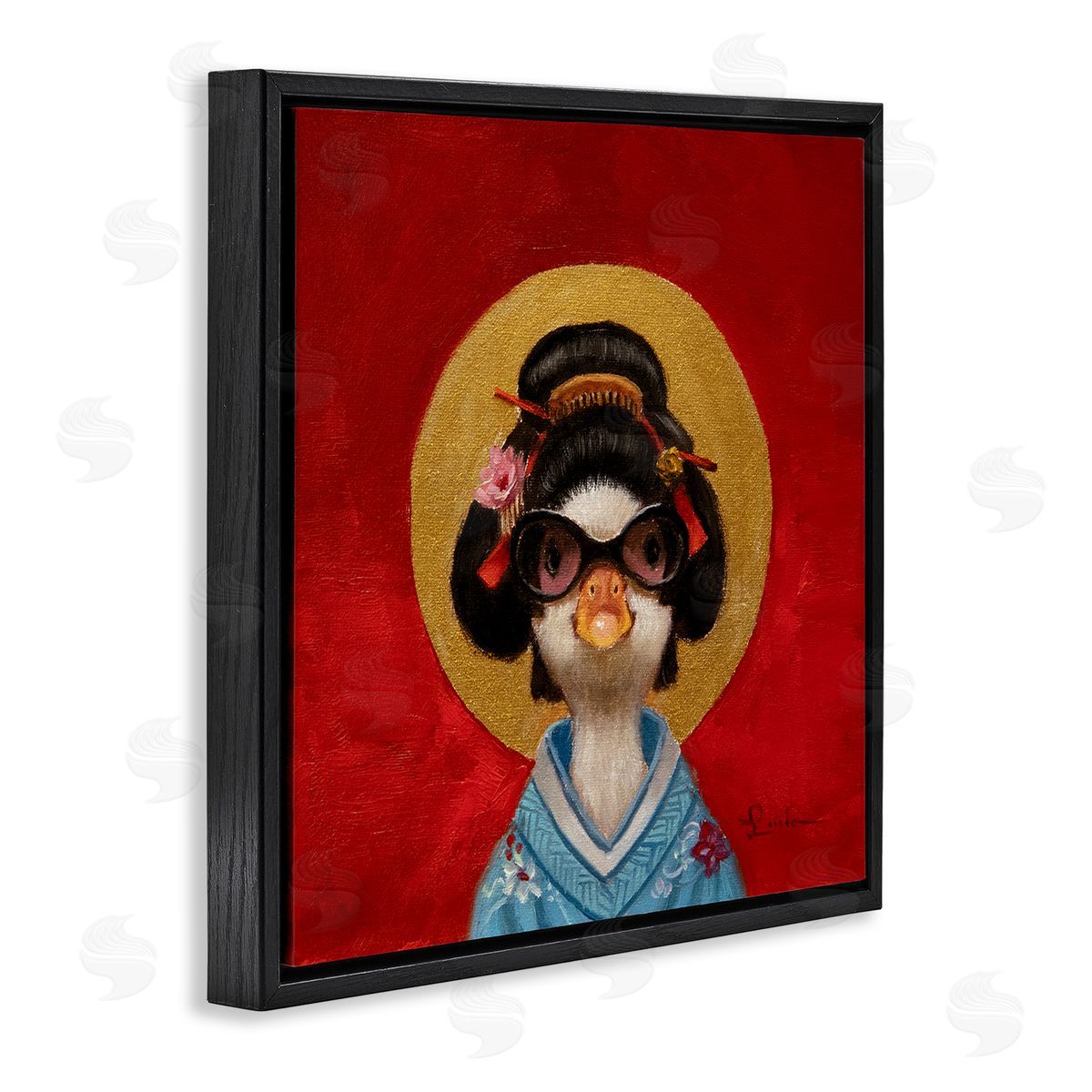 Lucia Heffernan Traditional Clothing Duck Black Floating Frame Canvas Wall Art Print