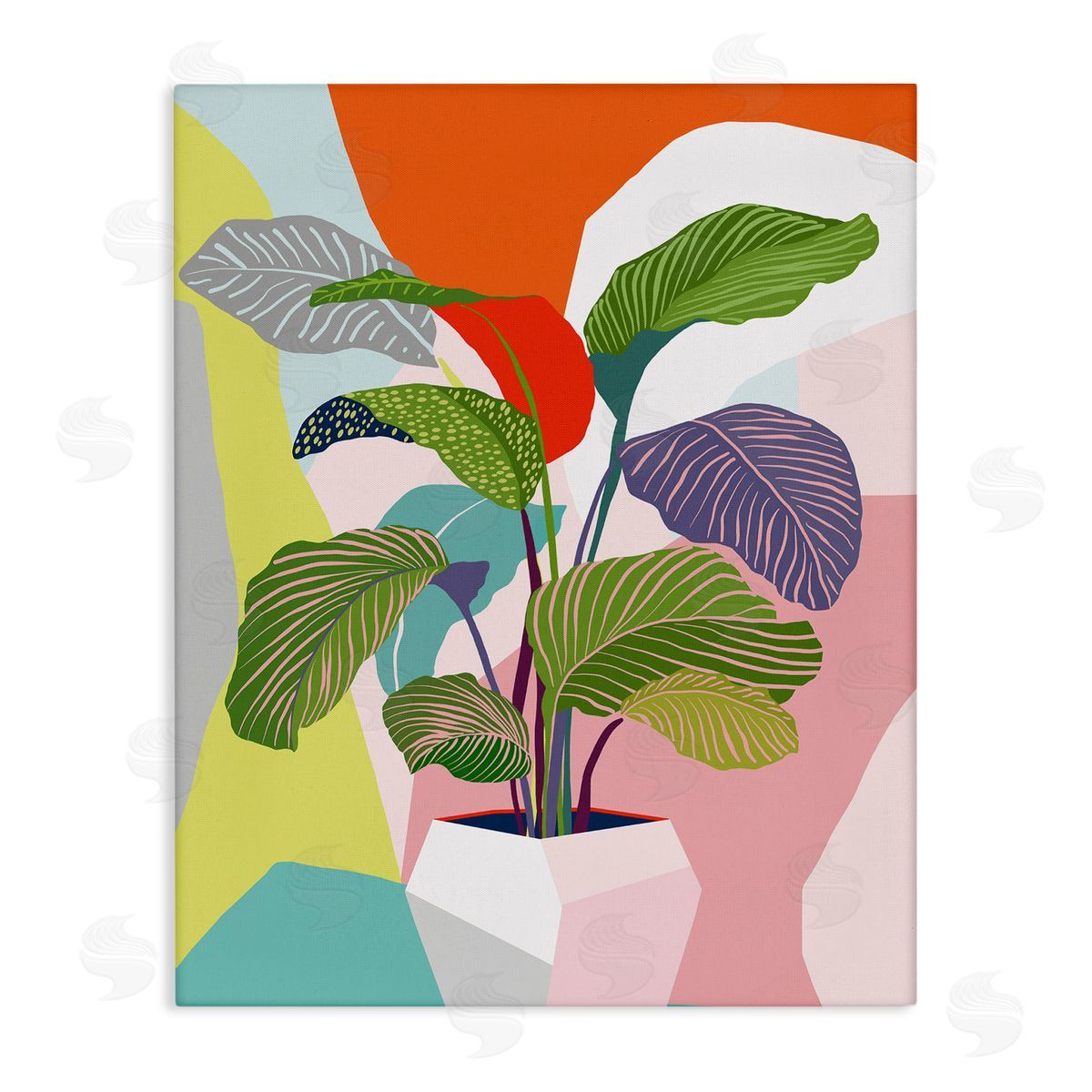 Ioana Horvat Midcentury Bold Plant Canvas Wall Art Print